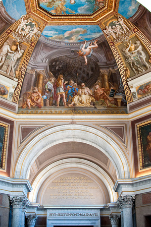 Wall Mural Above Arch Vatican Museum