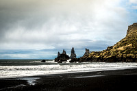 Reynisdranagar Sea Stacks from the beach in Vik Iceland-2