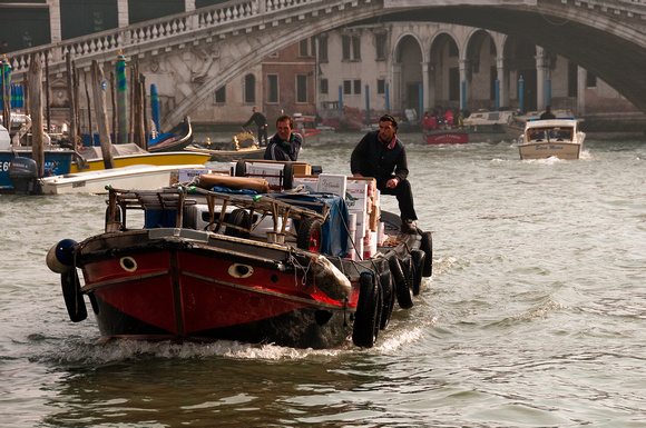 Moto-Topo on the Grand Canal in Venice