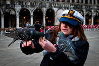 Feeding Three Pigeons on Piazza San Marco (1 of 1)