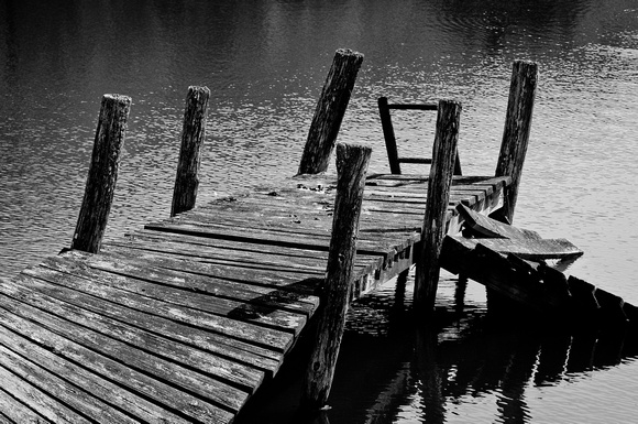 Old Wooden Pier BW CDS_8350